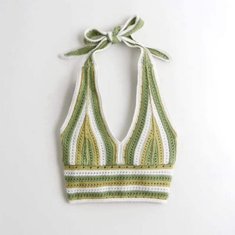 HOLLISTER Crochet Halter Top